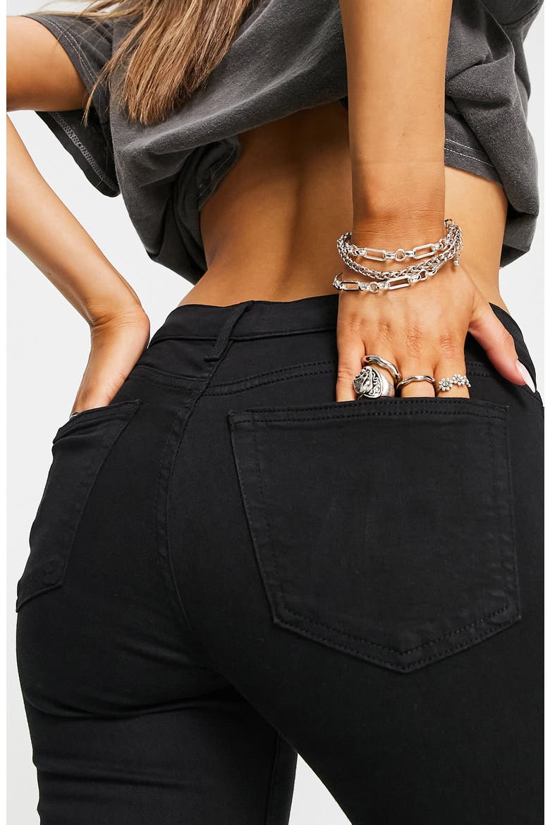 Low Rise Bootcut Jeans, Alternate, color, BLACK