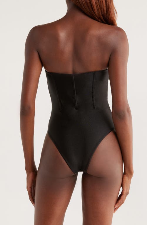 Kulani Kinis Contour Underwire Strapless One-piece Swimsuit In Black