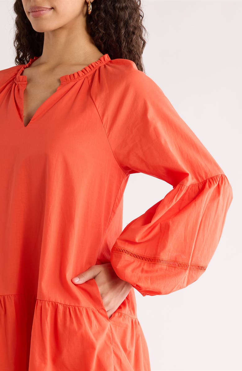 SUGARLIPS Ivonna Long Sleeve Cotton Shift Dress, Alternate, color, 