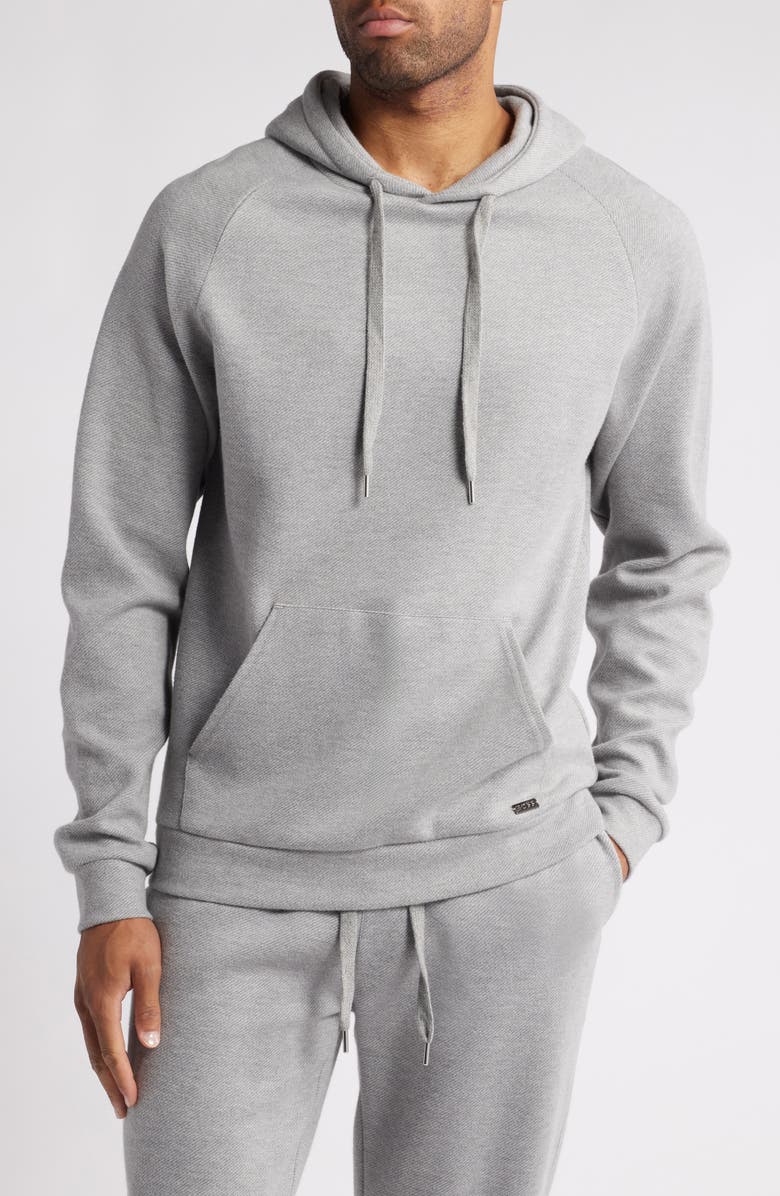 BOSS Cotton Blend Lounge Hoodie, Main, color, 