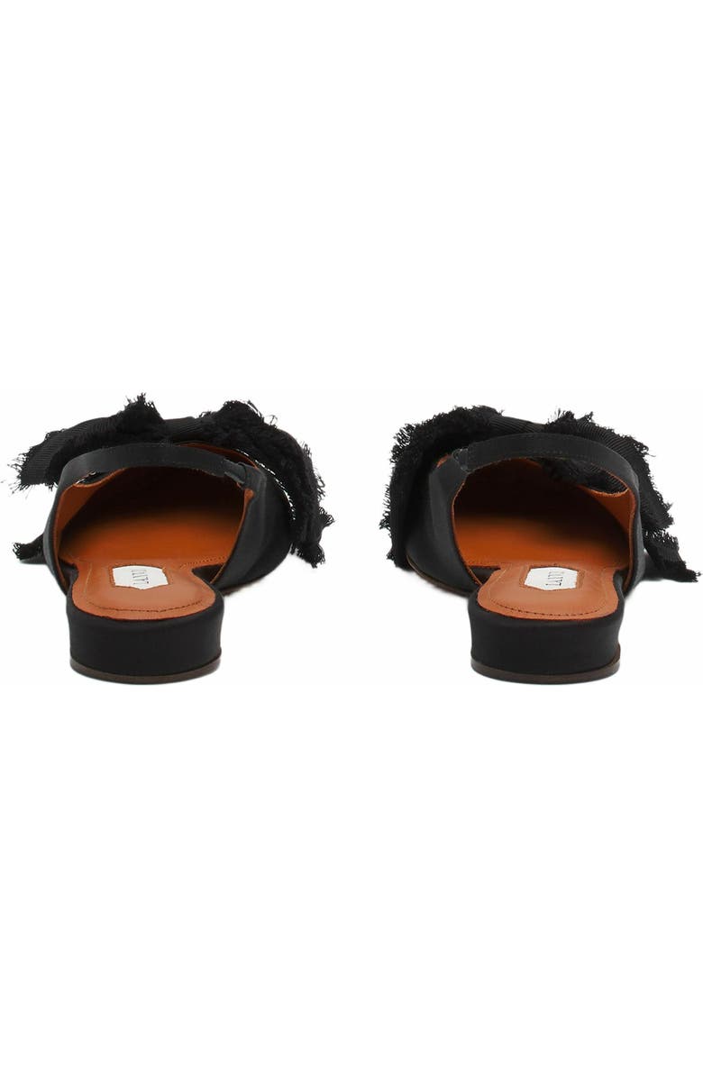 Lanvin Slingback Ballerina Flat In Satin, Alternate, color, Black