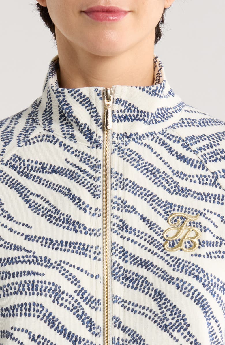 Tommy Bahama Aruba Zebra Front Zip Sweatshirt, Alternate, color, Coconut