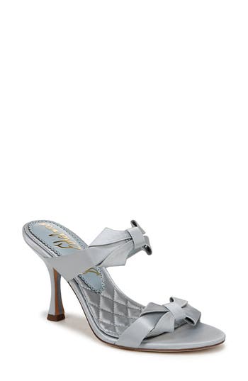Sam Edelman Jasmine Double Strap Heel Mule Cape Blue Satin