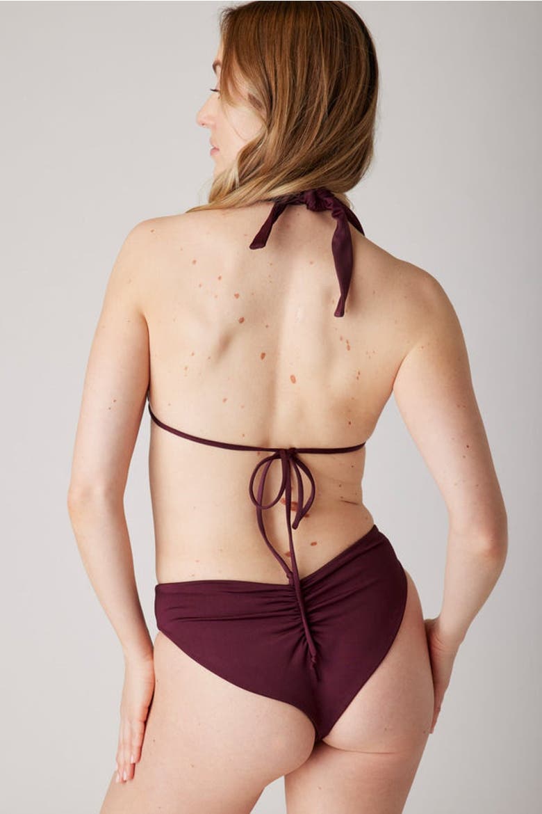 The Tied Up Top, Alternate, color, Dark Cherry
