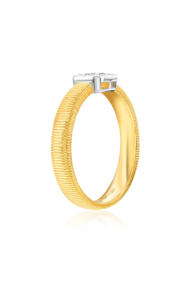 Golden Helix Cubic Zirconia Square Coil Ring, Alternate, color, YELLOW