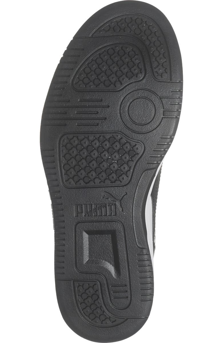 PUMA Kids' Rebound Layup Splatter High Top Sneaker, Alternate, color, Puma Black/ Puma White/ Gray