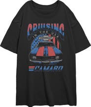 General Motors Junior's Camaro Cruising in the USA Short Sleeve Oversized T-Shirt