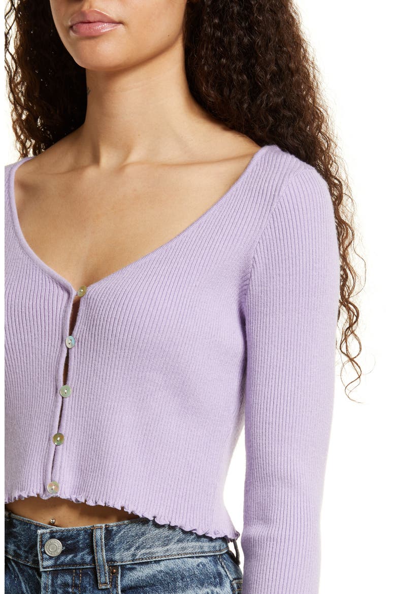 Flora Cardigan, Alternate, color, LILAC