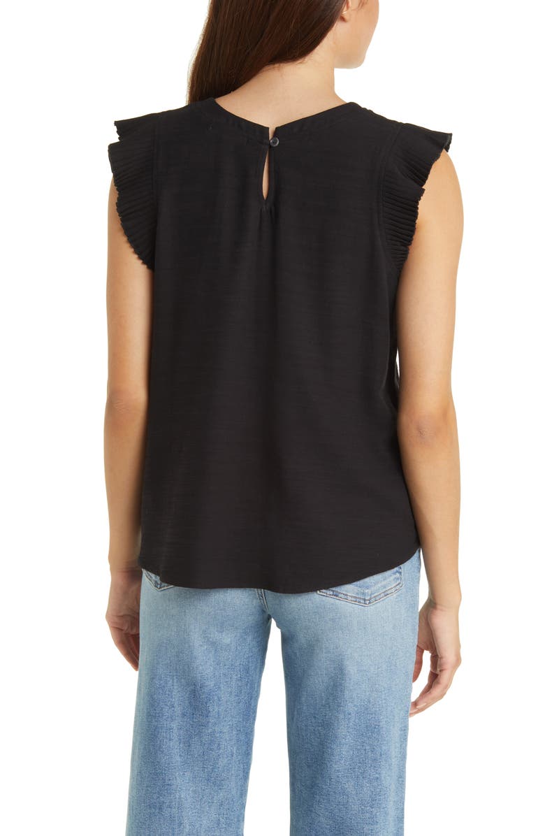 Wit & Wisdom Pleated Cap Sleeve Top, Alternate, color, 
