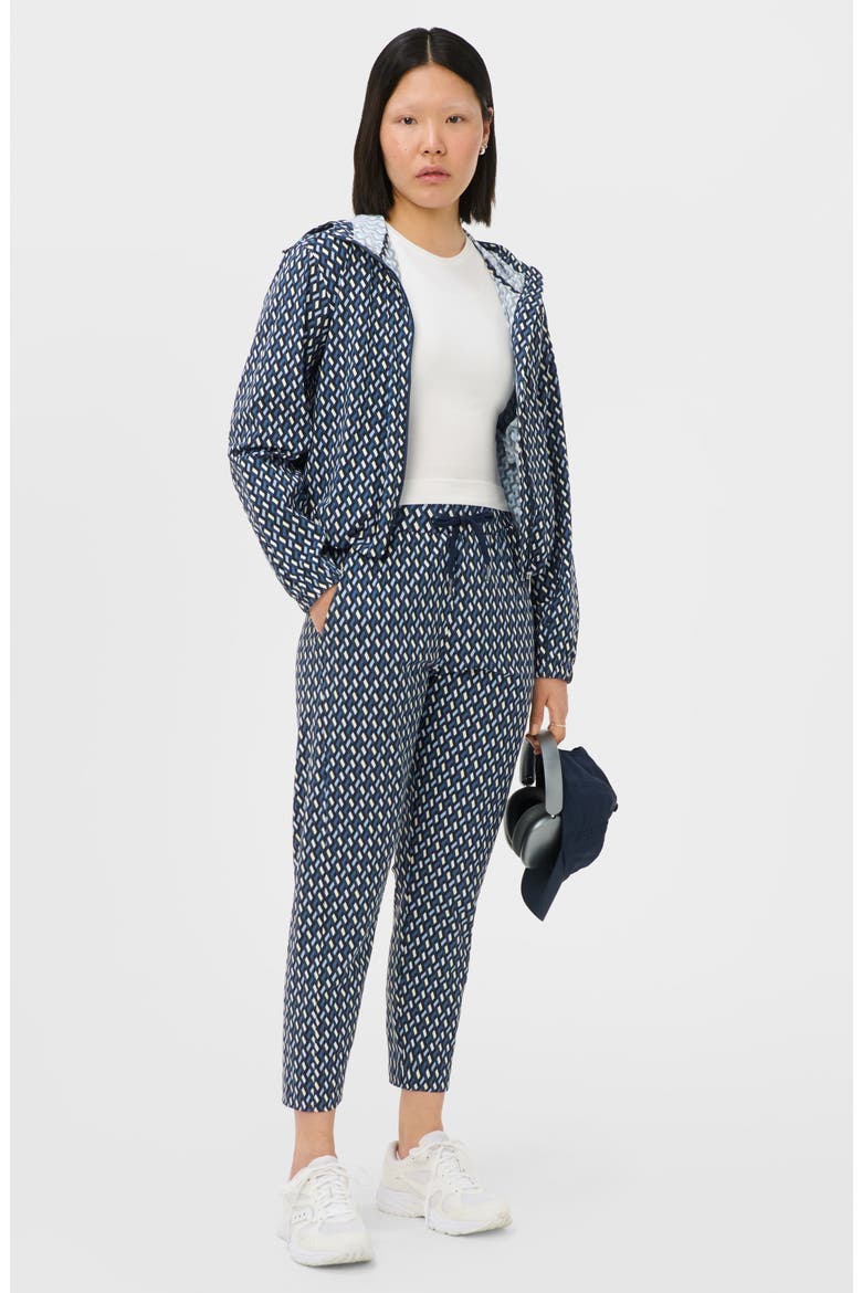 Explorer Cropped Zip Up Jacket, Alternate, color, BLUE LINKED GEO PRINT