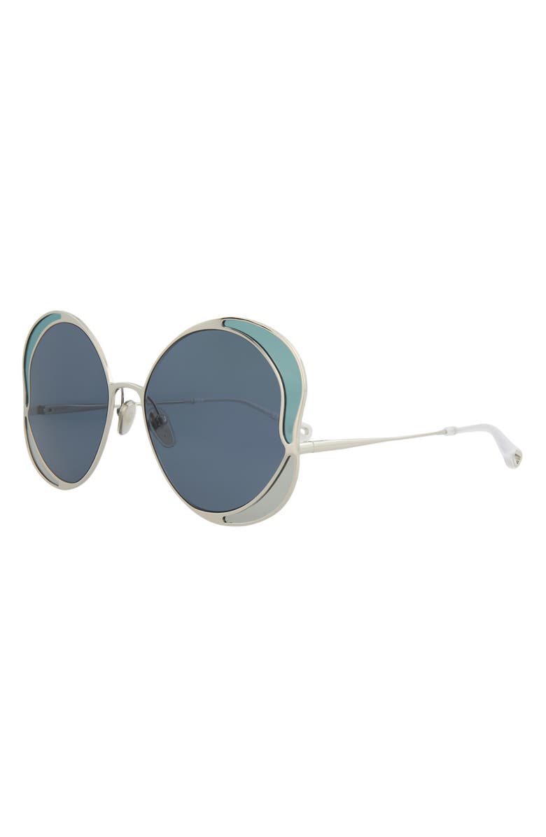 Chloé 60mm Geometric Sunglasses, Alternate, color, 