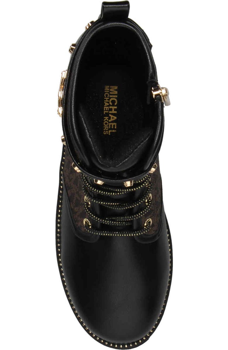 MICHAEL Michael Kors Haskell Studs Faux Patent Leather Boot, Alternate, color,