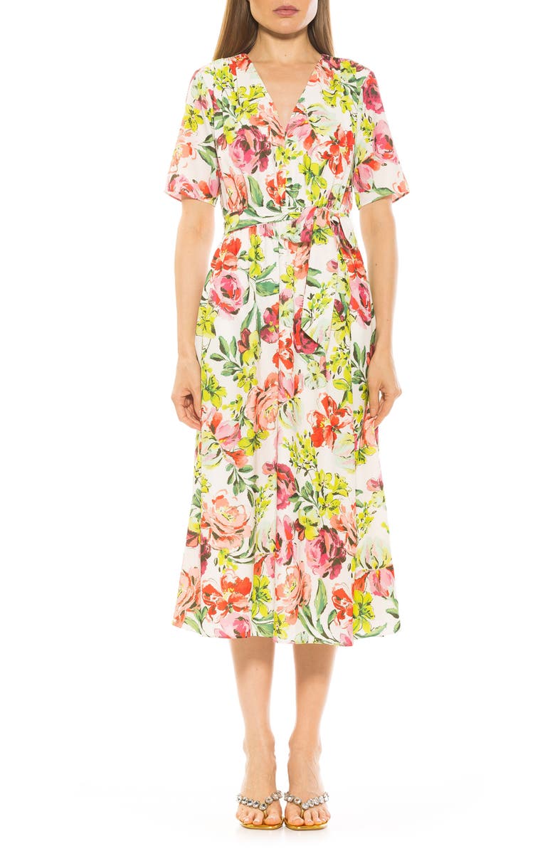 Alexia Admor Larisa Fit & Flare Dress, Main, color, Large Floral