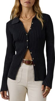 Faherty Sunwashed Ribbed Organic Cotton Cardigan