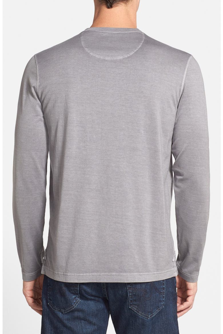 'Vacanza' Long Sleeve V-Neck T-Shirt, Alternate, color, STORM GREY