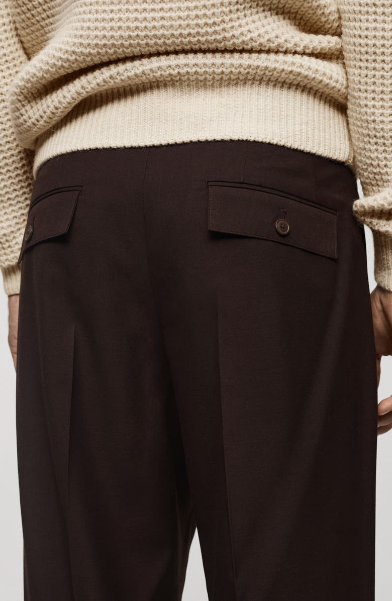 MANGO Regular Fit Pleated Pants, Alternate, color, 