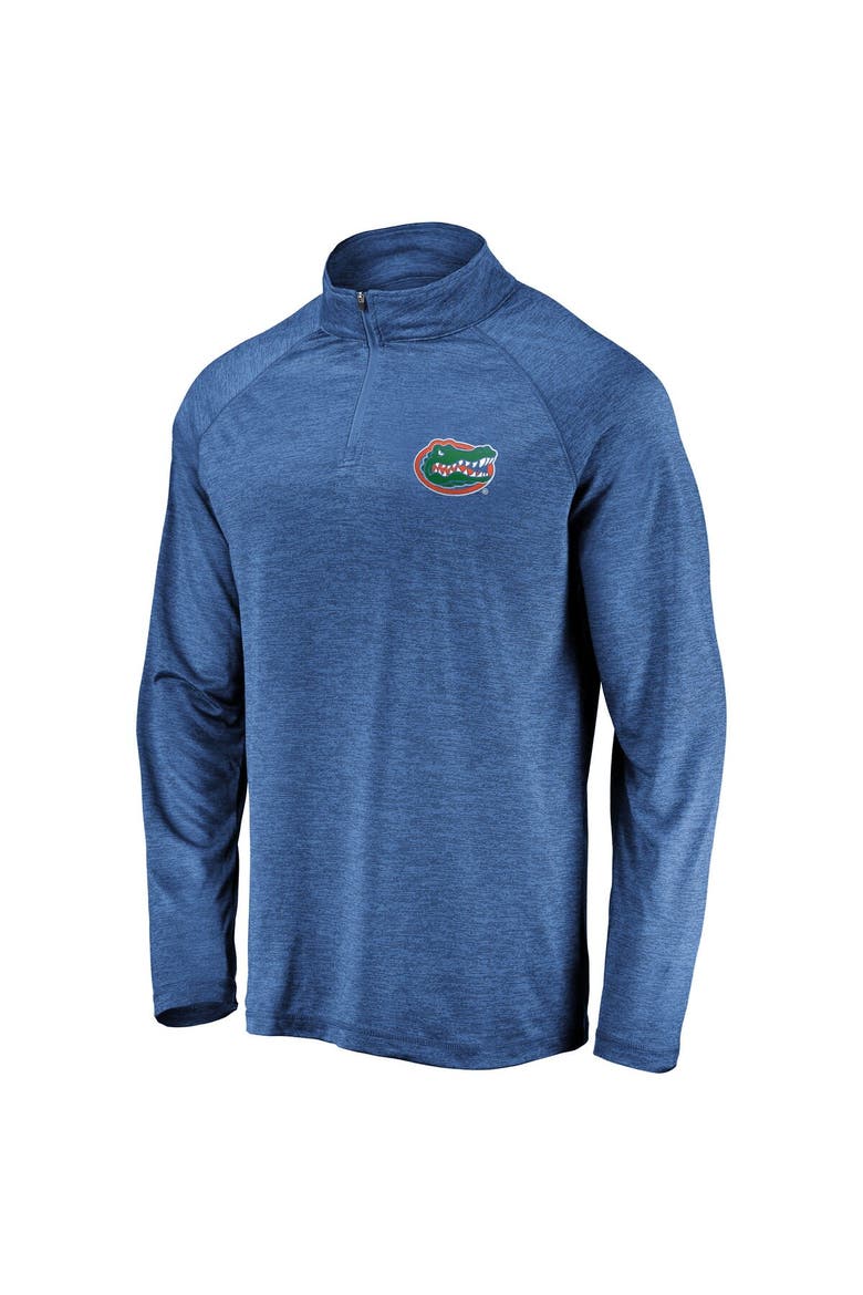 Men's Fanatics Branded Royal Florida Gators Lightweight Striated Raglan Quarter-Zip Top, Alternate, color, Royal