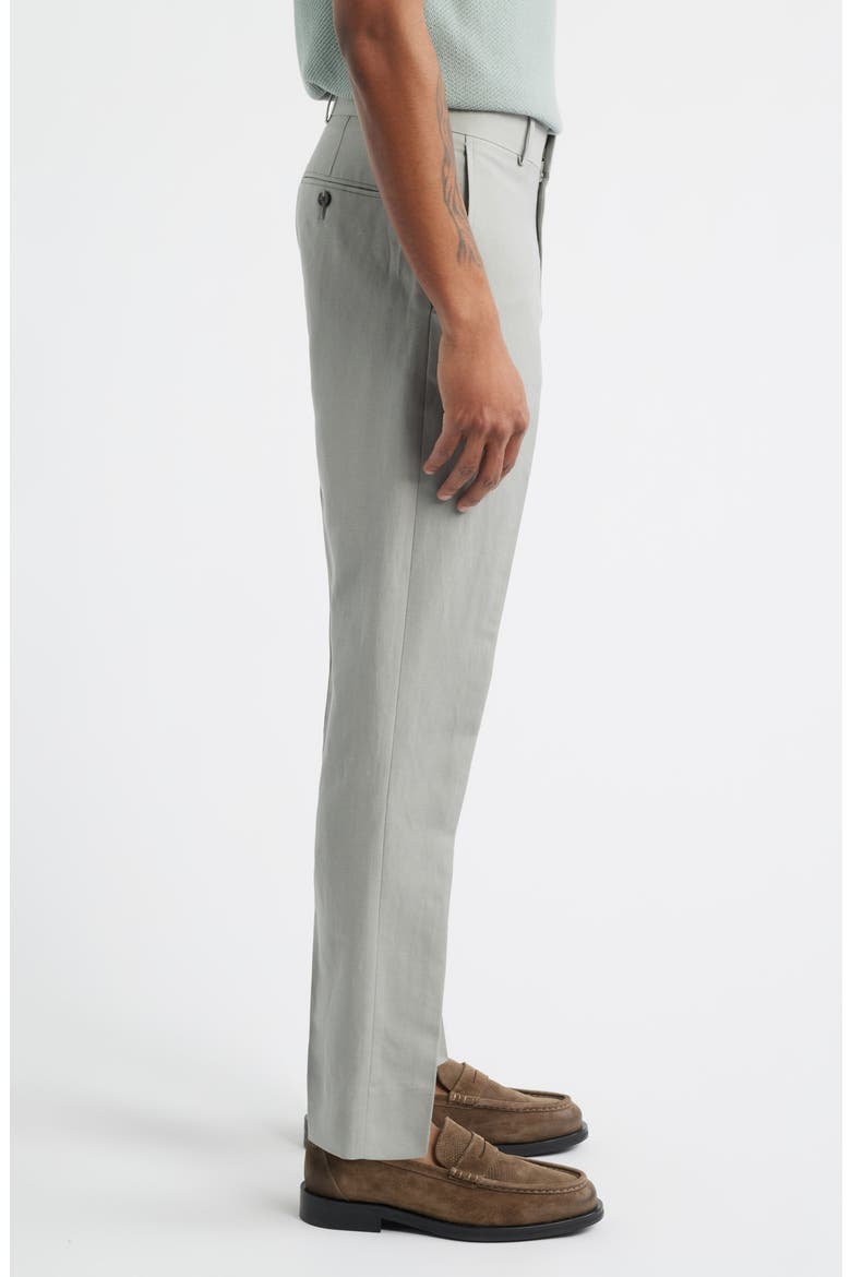 Linen Blend Pants, Alternate, color, GREEN CHAPARRAL