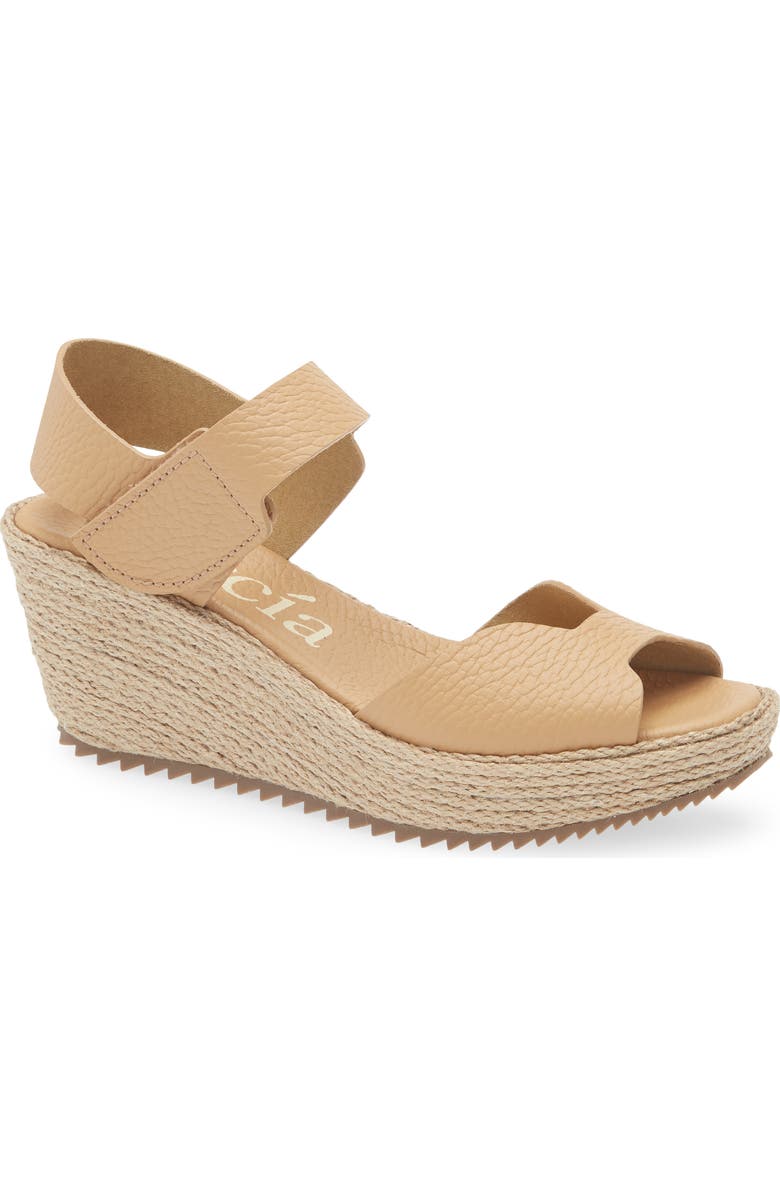 Pedro Garcia Fama Platform Wedge Sandal, Main, color, Camel Cervo