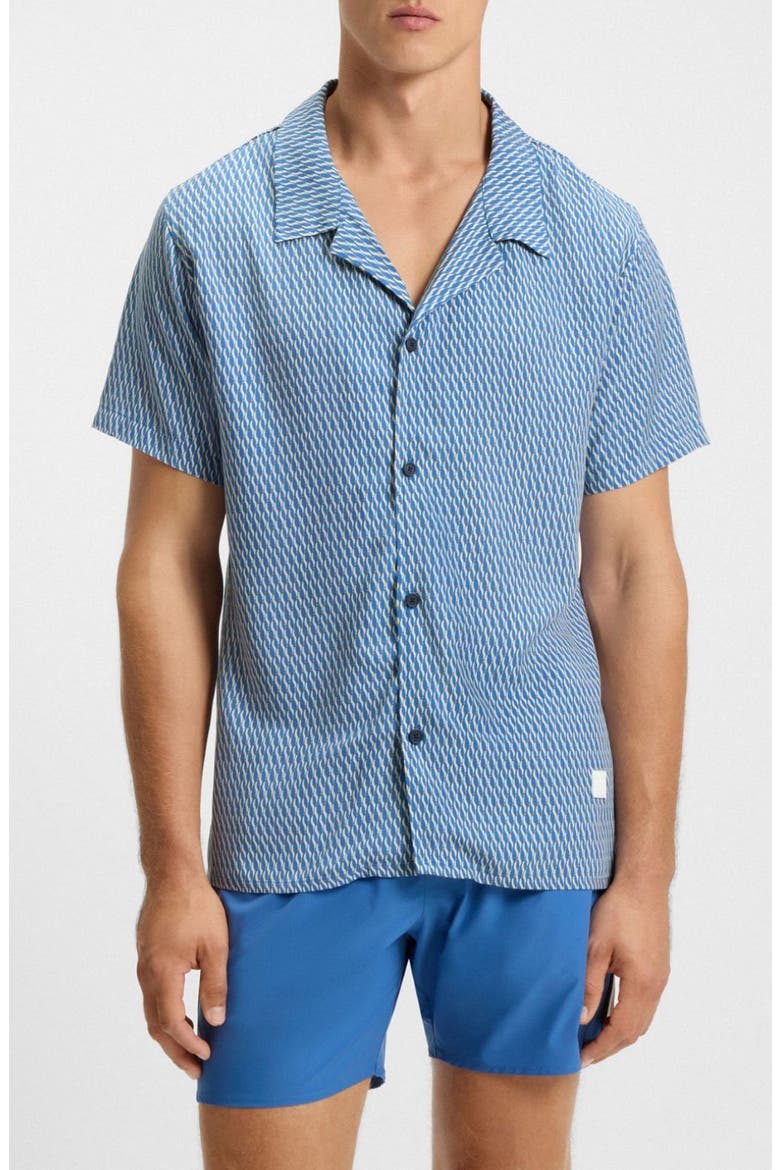 Beach Camp Shirt, Main, color, BLUE