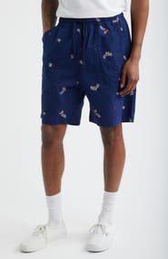 Service Works Paisley Organic Cotton Poplin Drawstring Chef Shorts