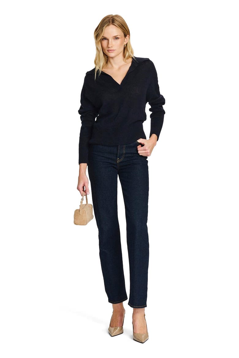 Featherweight Cashmere Polo Sweater, Alternate, color, Navy