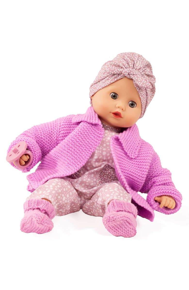 Gotz Muffin Soft Mood Bald Baby Doll with Blue Sleeping Eyes, Ages 18+ Months, Alternate, color, Pink