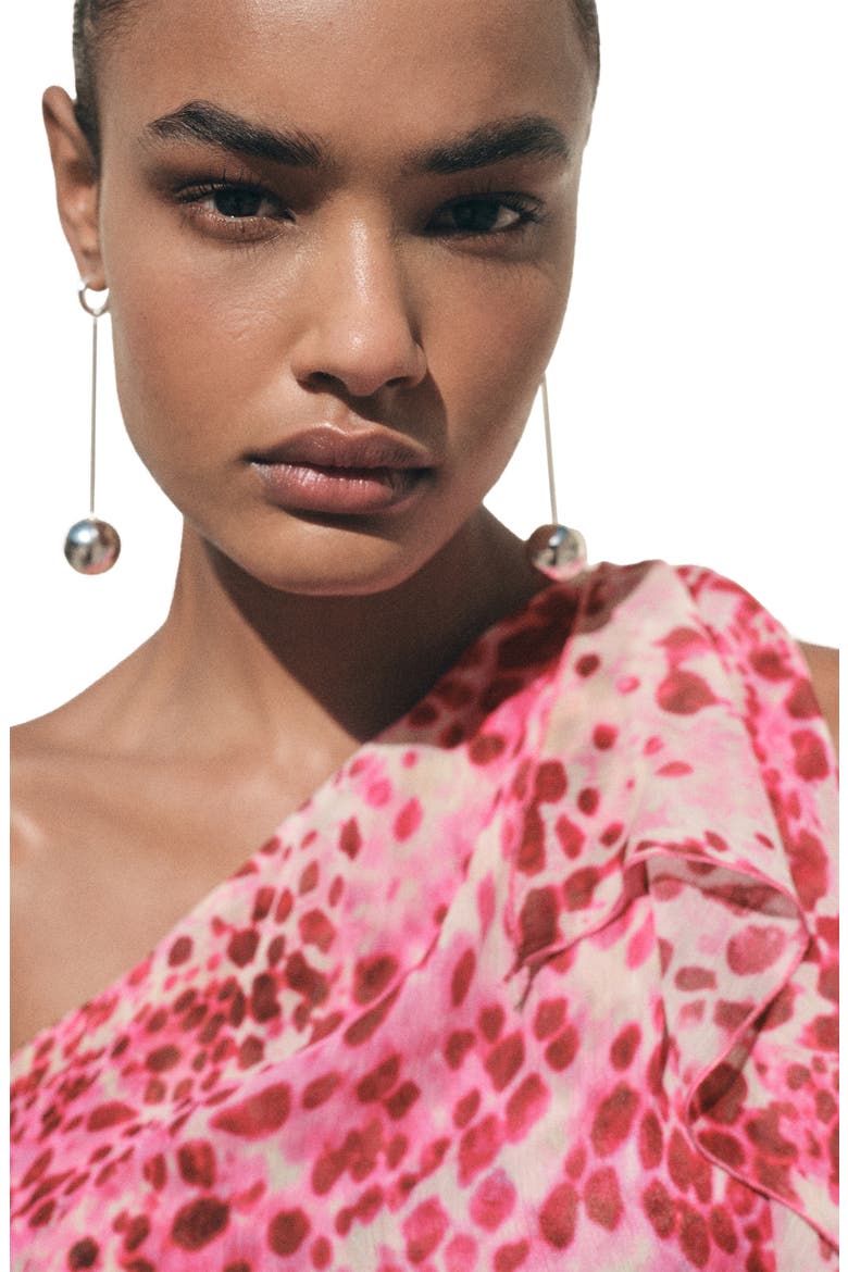 Corinne One-Shoulder Top, Alternate, color, FUCHSIA