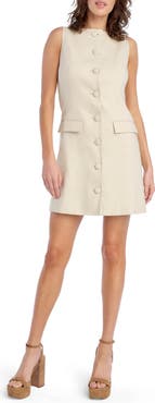 Favorite Daughter The Cece Sleeveless Linen Blend Minidress