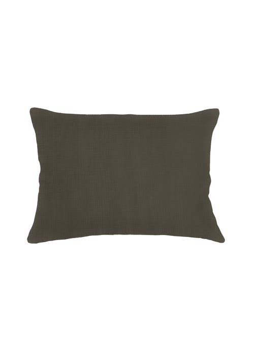 Anaya So Soft Linen Mauve Pillow With Down Alternative Insert In Hunter