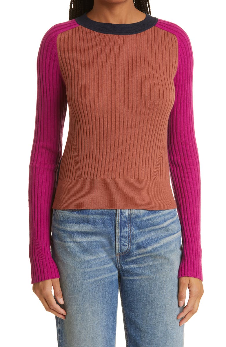 rag & bone Navaya Cotton & Cashmere Long Sleeve Sweater, Main, color,