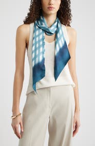 Nordstrom Floral Print Silk Skinny Scarf