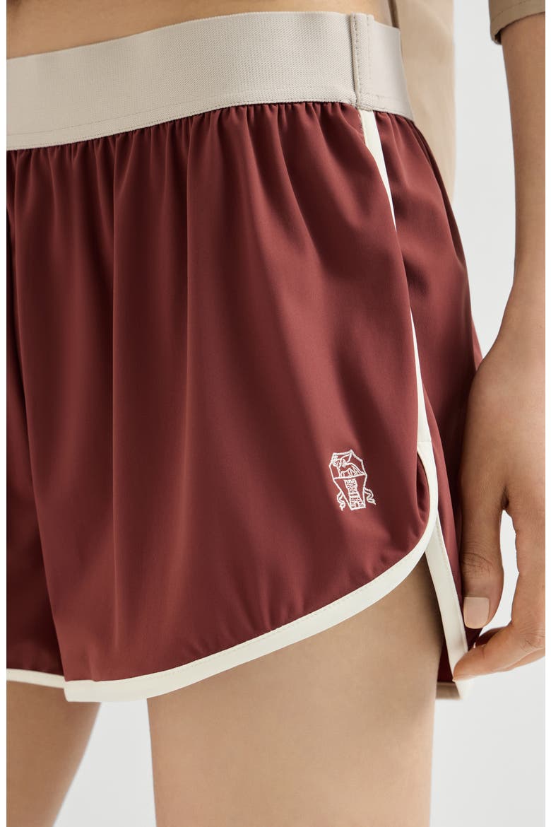 Shorts with logo, Alternate, color, Bordeaux