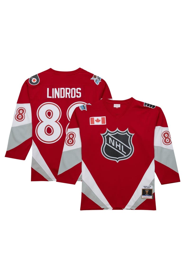 Men's Mitchell & Ness Eric Lindros Scarlet  1999 NHL All-Star Game Blue Line Player Jersey, Alternate, color, Scarlet