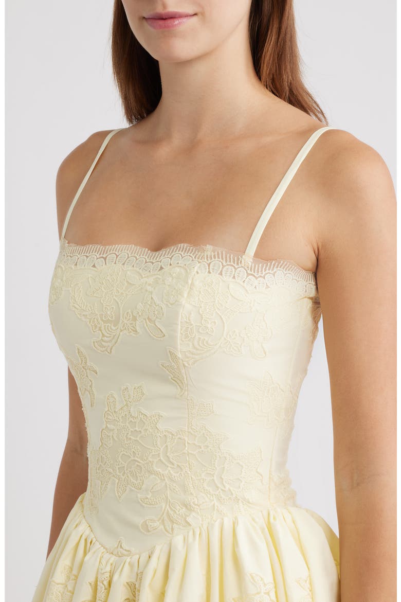 Chloe Broderie Anglaise Minidress, Alternate, color, LEMON