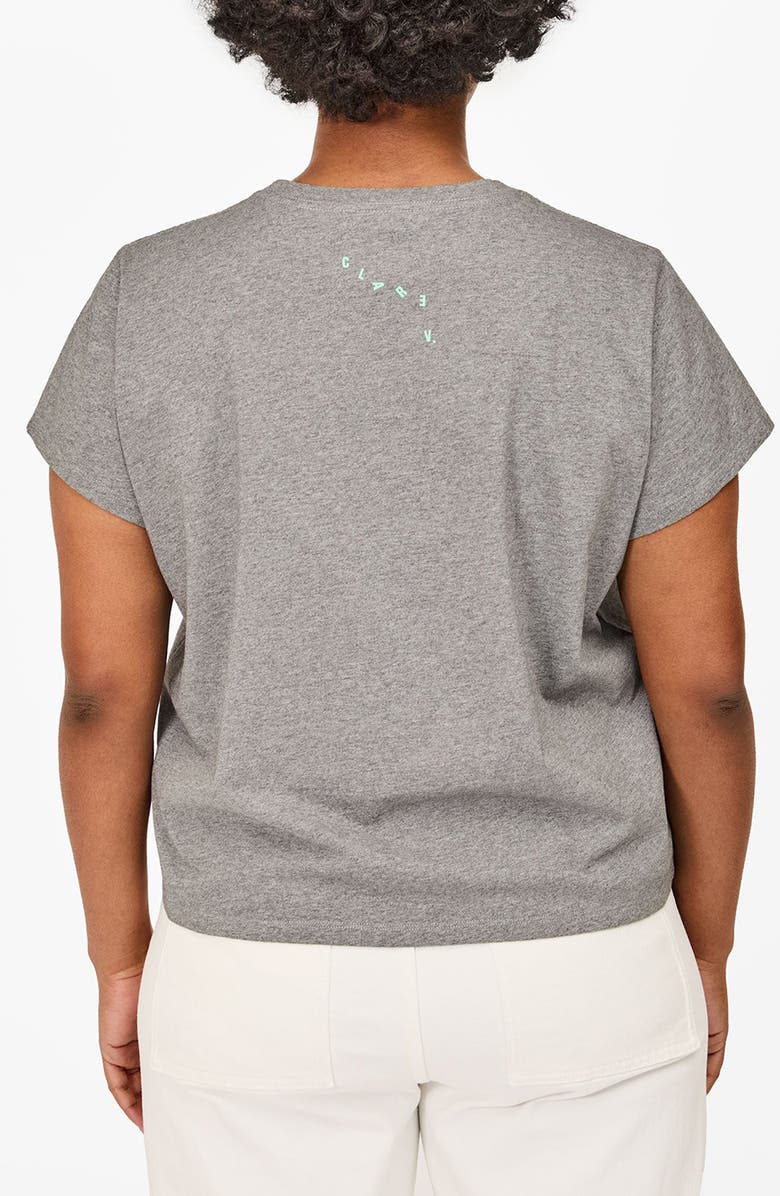Clare V. Libérez Les Sardines Cotton Graphic T-Shirt, Alternate, color, Grey Melange