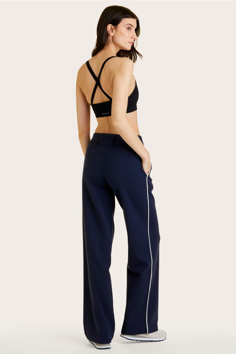Framed Knit Pant, Alternate, color, Navy