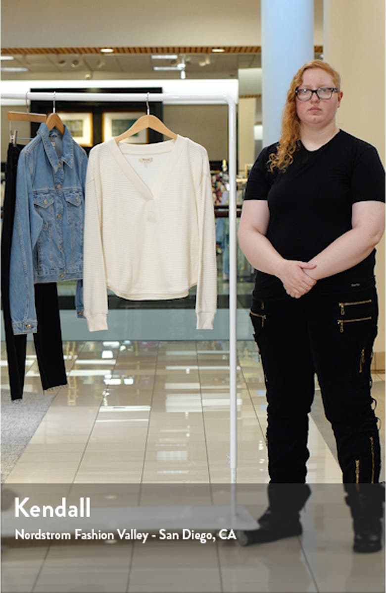 Brushed Waffle V-Neck T-Shirt, sales video thumbnail