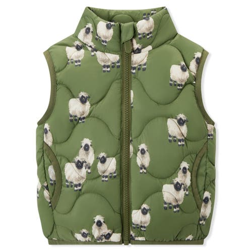 Milkbarn Down Vest In Green