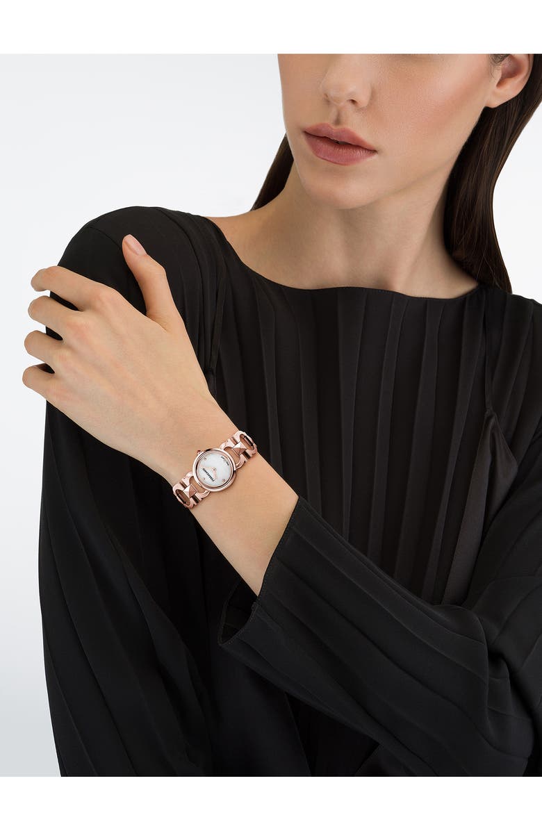 FERRAGAMO Double Gancio Bracelet Watch, 25mm, Alternate, color, 