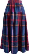 Marine Layer Gia Plaid Midi Skirt