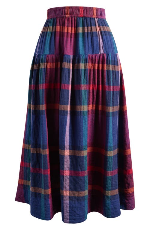 Marine Layer Gia Plaid Midi Skirt In Multi