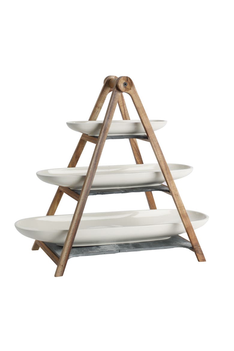 Artesano Original Eye Catcher Centerpiece  Set of 4 pieces, Alternate, color, white