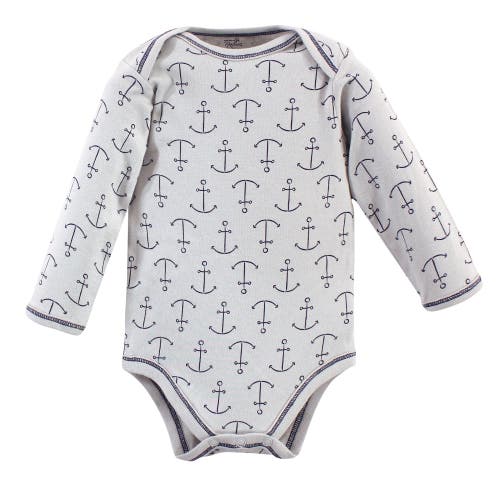 Touched By Nature Organic Cotton Long-sleeve Bodysuits In Multi