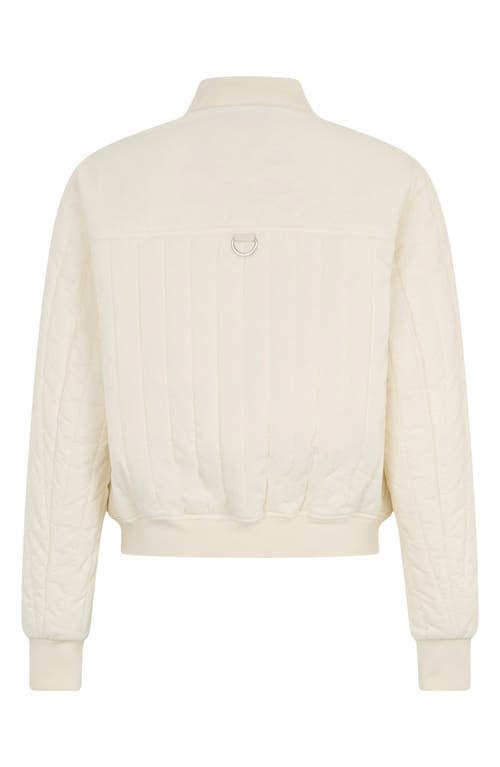 Moose Knuckles Fairhaven Quilted Ripstop Bomber Jacket In Plaster