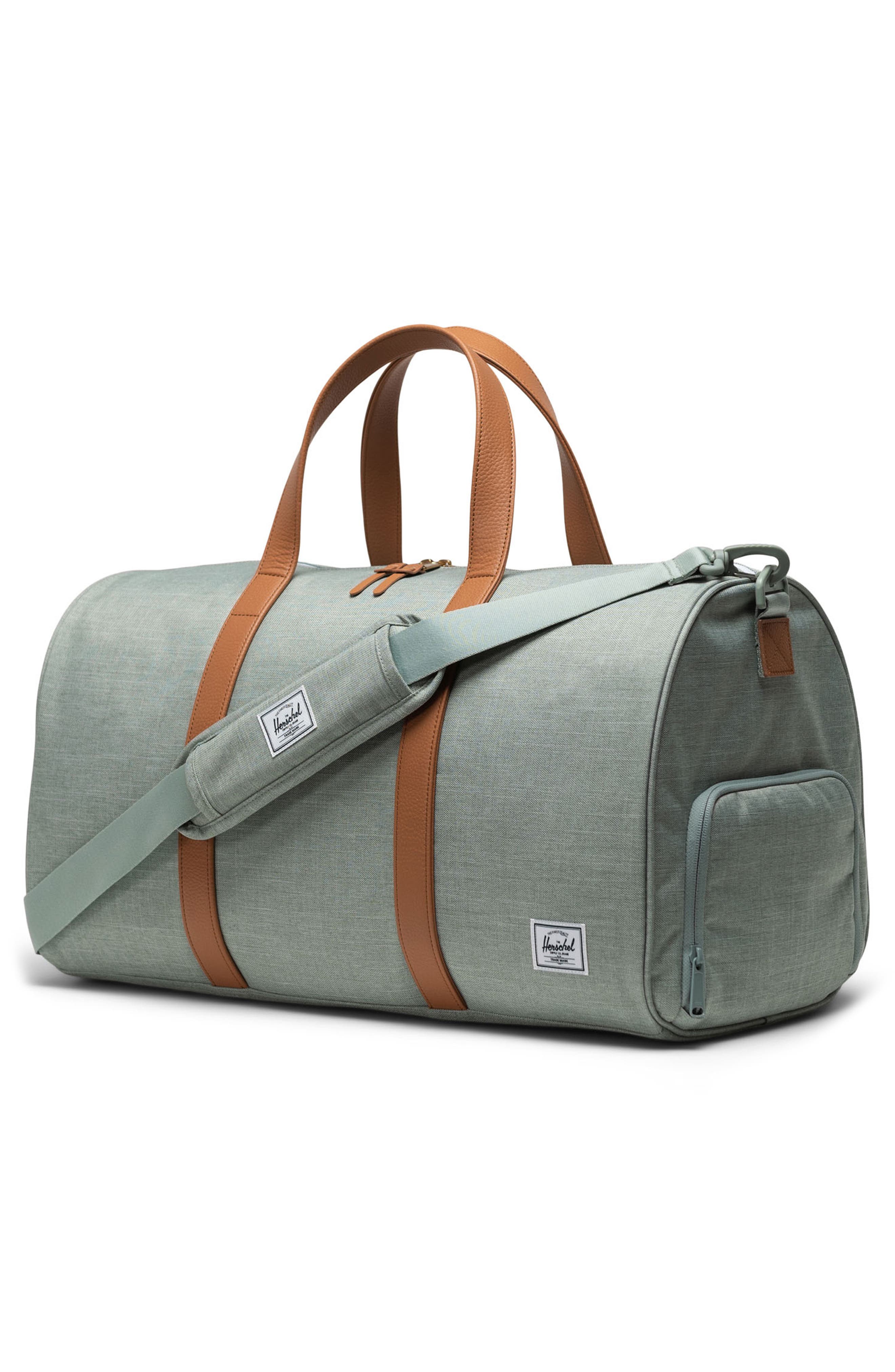 Herschel Supply Co. Novel Duffle Bag, Alternate, color, Iceberg Green Crosshatch