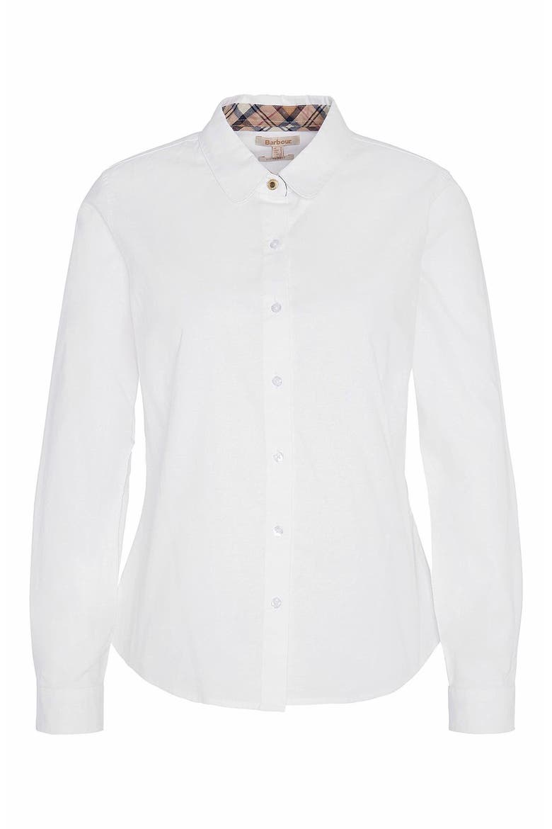 Lavender Elbow Patch Button-Up Shirt, Alternate, color, WHITE/ HESSIAN TARTAN