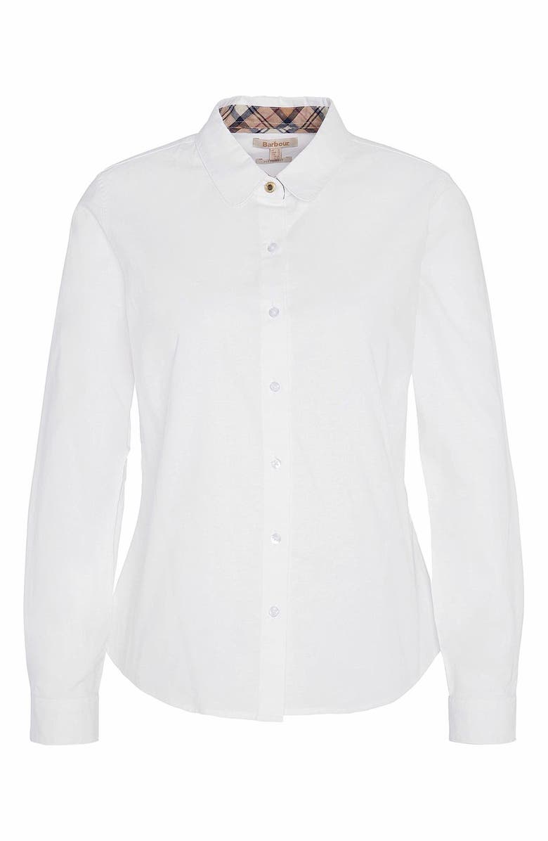 Barbour Lavender Elbow Patch Button-Up Shirt, Alternate, color, 