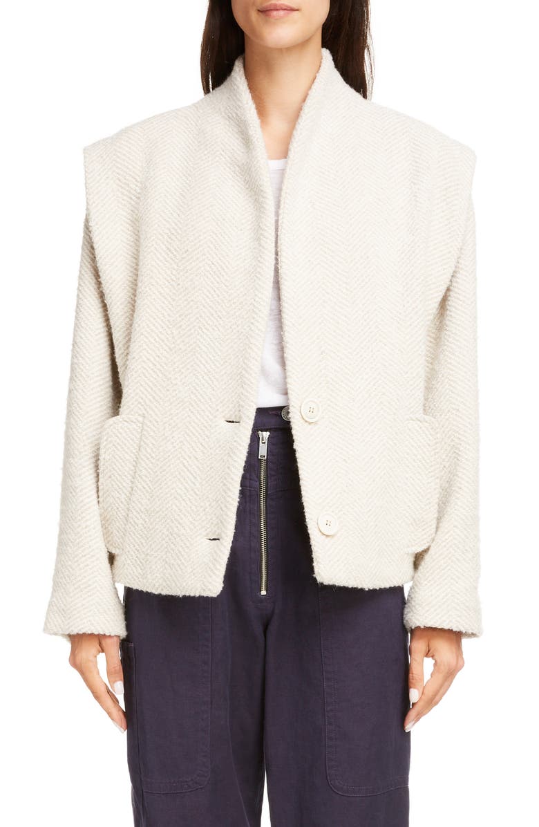 Isabel Marant Étoile Drogo Herringbone Jacket, Main, color, 
