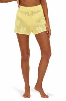 Beach Riot Balboa Cotton Mesh Cover-Up Shorts